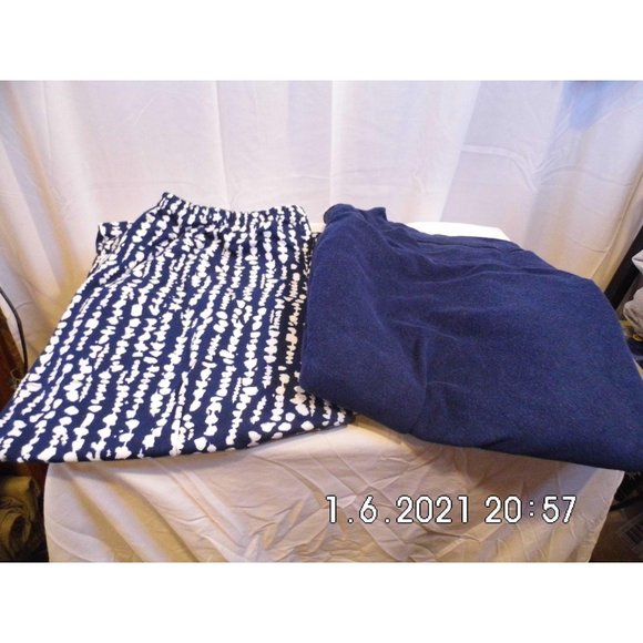Stan Herman Baby Terry Tunic Lounge Pants Navy XS - Picture 2 of 2